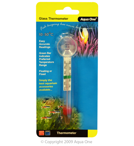 Aqua One Glass Thermometer