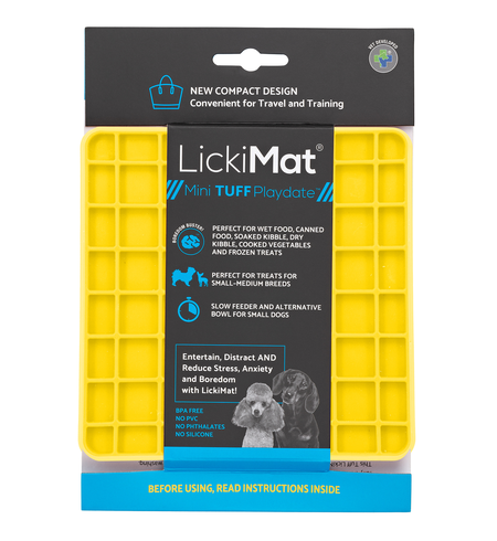 LickiMat Tuff Playdate Mini Yellow