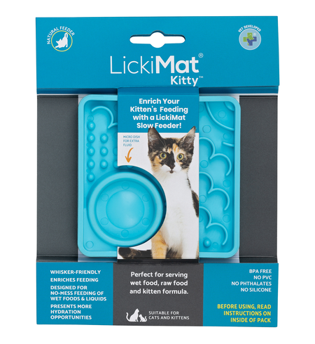 LickiMat Kitty Turquoise