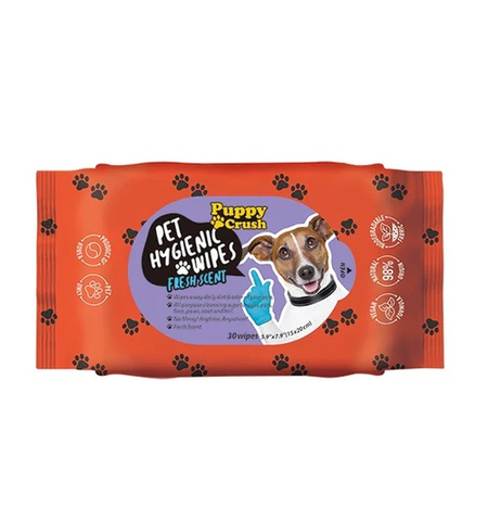 Puppy Crush Pet Hygienic Wipes Fresh Scent 30 pack