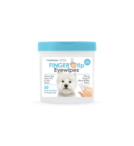 Petkin Fingertip Eye Wipes 50 pack