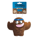 3Bears Latex Q Brothers 11.5cm Brown-dog-The Pet Centre