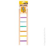 Avi One Wooden Ladder with 7 Sand Steps-bird-The Pet Centre