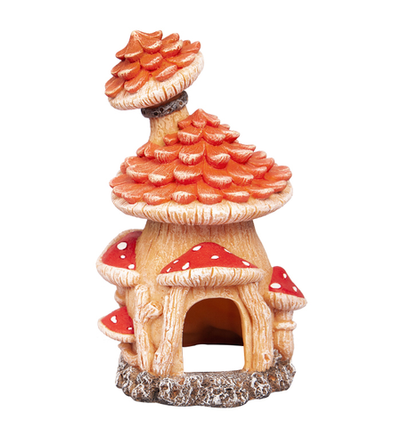 Aqua One Ornament Fairy Mushroom House 9x10.5x18cm