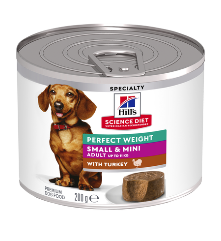 Hills SD Adult Mousse Small & Mini Perfect Weight Turkey Can 200g