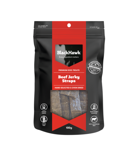 Black Hawk Dog Beef Straps 100g