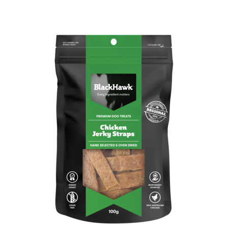 Black Hawk Dog Chicken Straps 100g