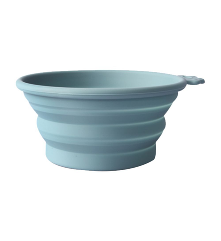 Pet One Silicone Travel Bowl 370ml Blue