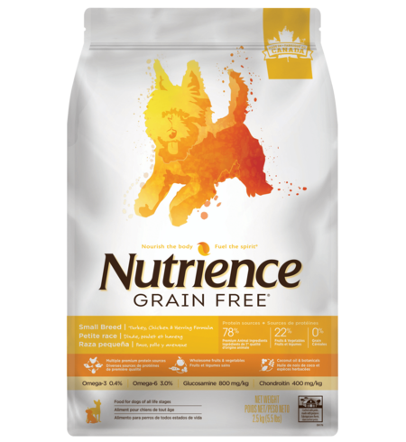 Nutrience Dog Grain Free Small Breed Turkey, Chicken & Herring 2.5kg