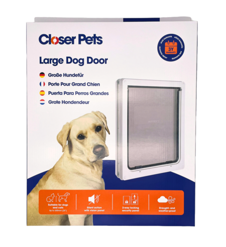 CloserPets Dog Door Large White