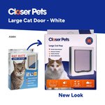 CloserPets Cat Door Large White-cat-The Pet Centre