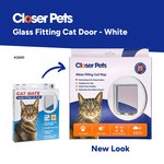 CloserPets Cat Door Glass White-cat-The Pet Centre