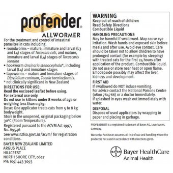 Profender clearance allwormer cats