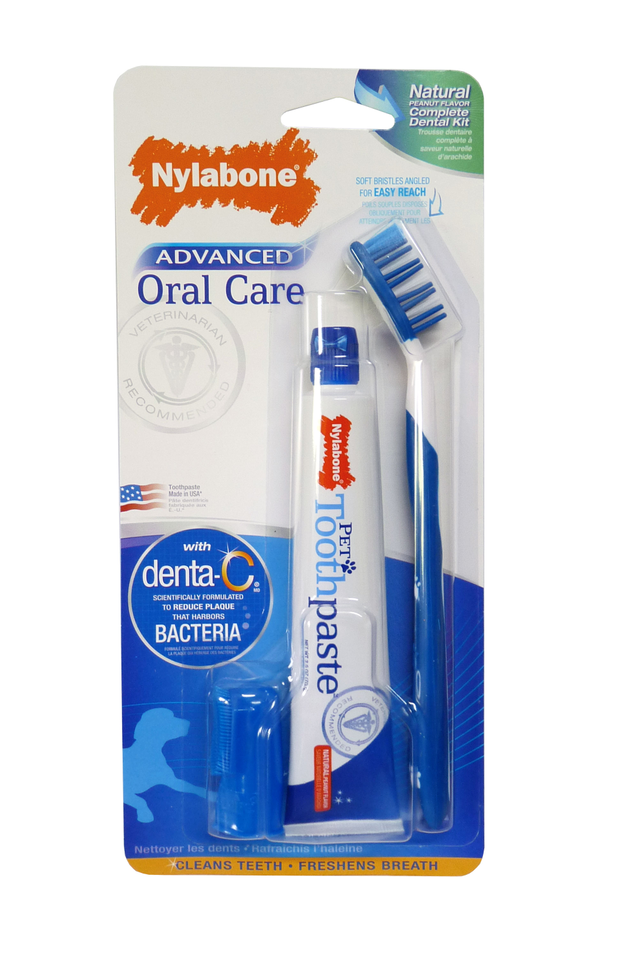 Nylabone advanced oral outlet care dog dental kit