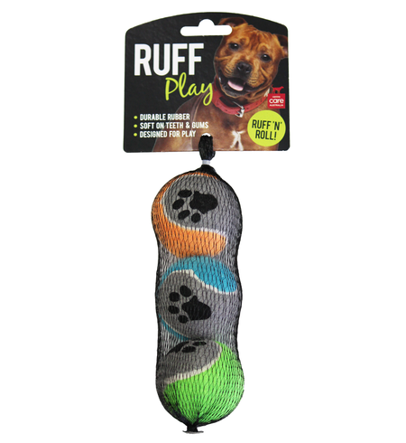 Ruff Play Mini Tennis Balls 5cm 3 pack